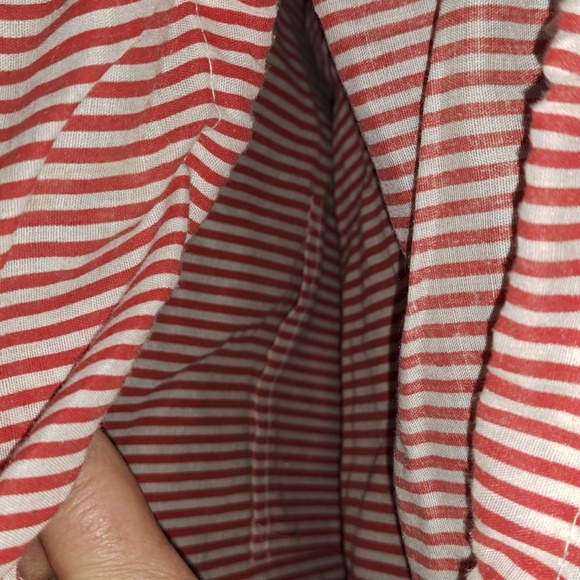 Woven Wicker Big Striped Bow Tote Bag - Picture 3 of 6